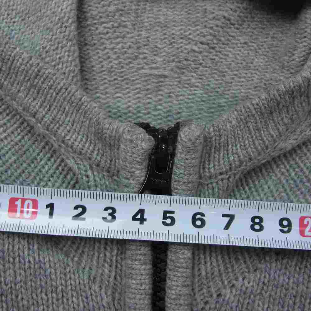 STONE ISLAND ストーンアイランド 6715540A3 ワッペン ニット ジップ パーカー グレー系 M【中古】