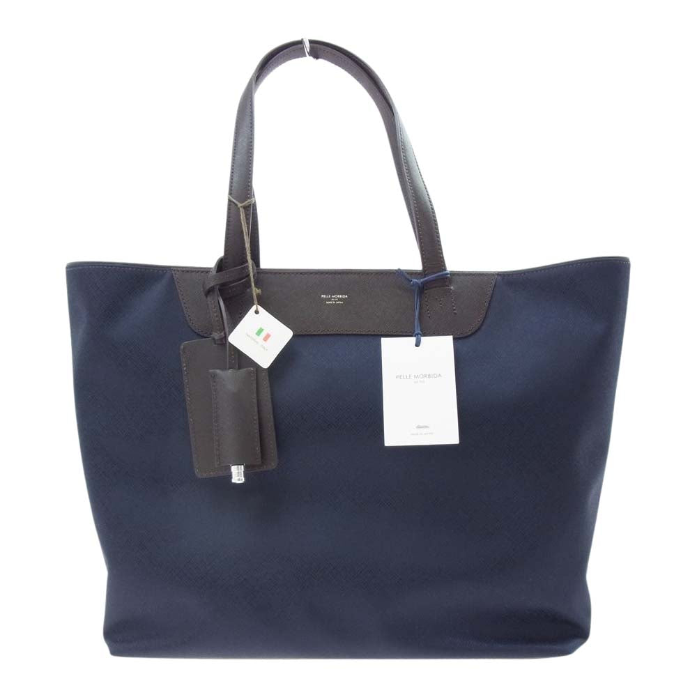 PELLE MORBIDA ペッレモルビダ PMO-CA113 Capitano キャピターノ パスケース&ホイッスル ビジネス トートバック ネイビー ダークブラウン ダークネイビー系 ダークブラウン系【新古品】【未使用】【中古】