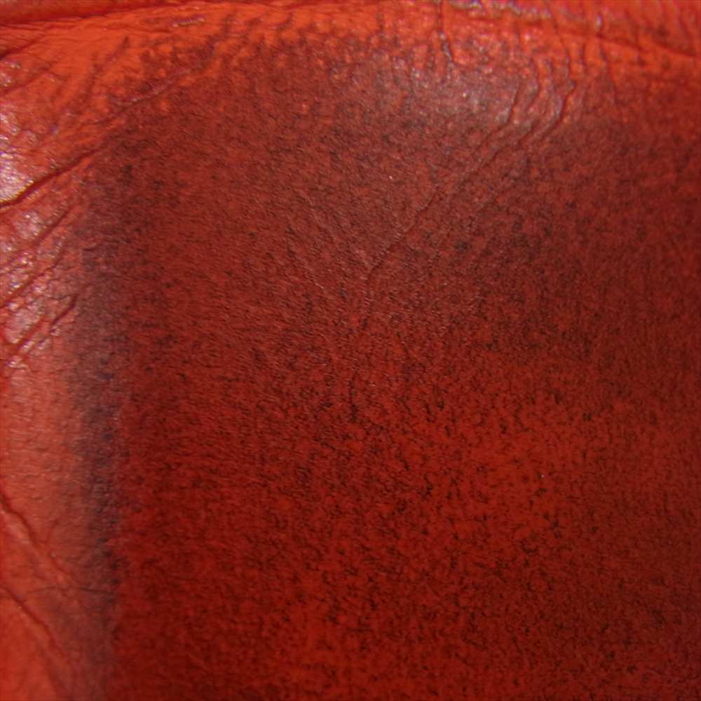 COMME des GARCONS コムデギャルソン SA3100SF SUPER FLUO WALLET レザー L字ファスナー コインケース  オレンジ系【中古】