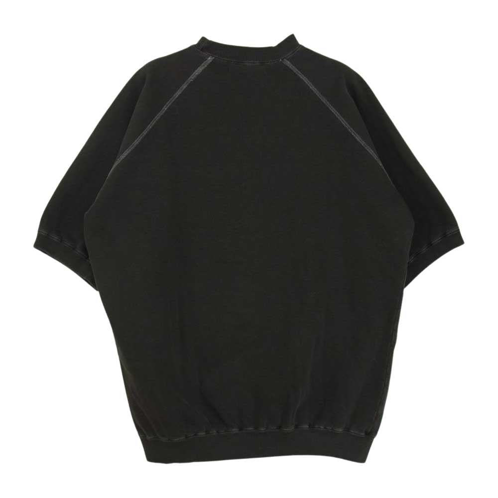 NEIGHBORHOOD ネイバーフッド NBHD Ω MEGA プリント 前V ラグラン 半袖  スウェット トレーナー グレー系 M【中古】
