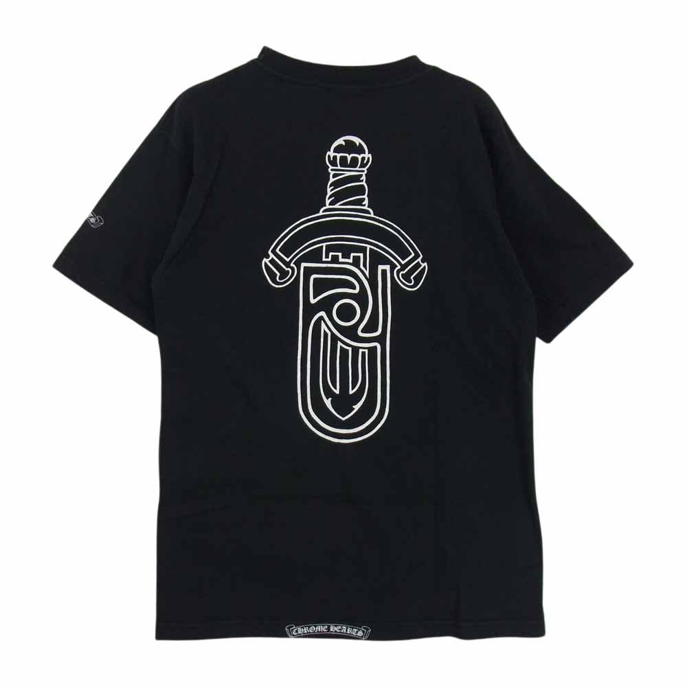 CHROME HEARTS クロムハーツ（原本無） × UNITED ARROWS ユナイテッドアローズ ロゴ ダガー プリント 半袖 Tシャツ ブラック系 M【中古】