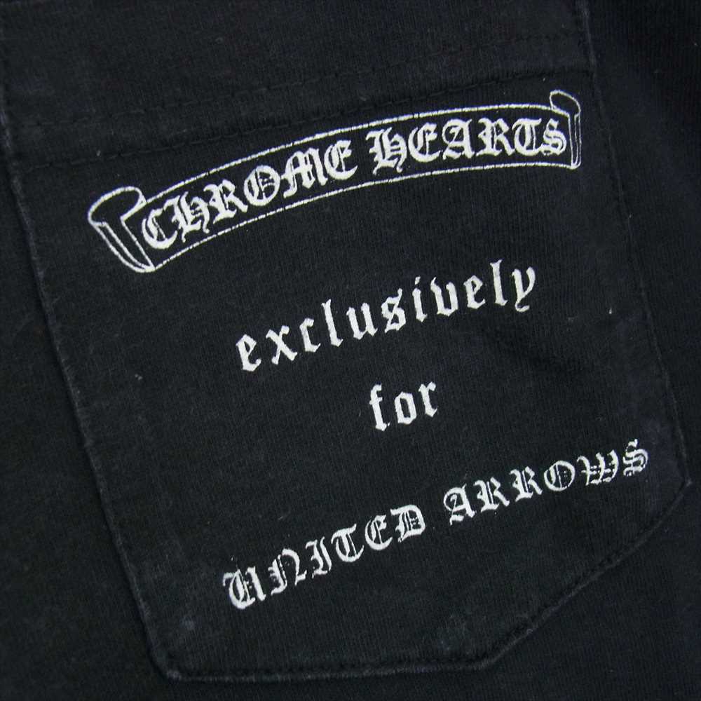 CHROME HEARTS クロムハーツ（原本無） × UNITED ARROWS ユナイテッドアローズ ロゴ ダガー プリント 半袖 Tシャツ ブラック系 M【中古】