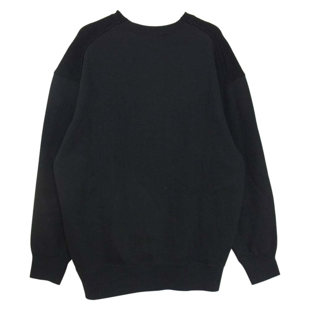 COMME des GARCONS HOMME コムデギャルソンオム ヴィンテージ 田中啓一オム 98AW HT-040200 ニット切替 スウェット トレーナー ブラック系【中古】