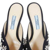 PRADA プラダ フラワー クリスタル ブラック系 ベージュ系 34 1/2【中古】