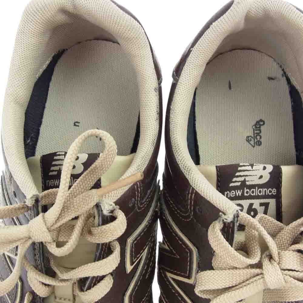 NEW BALANCE ニューバランス M367LBR レザー スニーカー ダークブラウン系 26.5cm【中古】