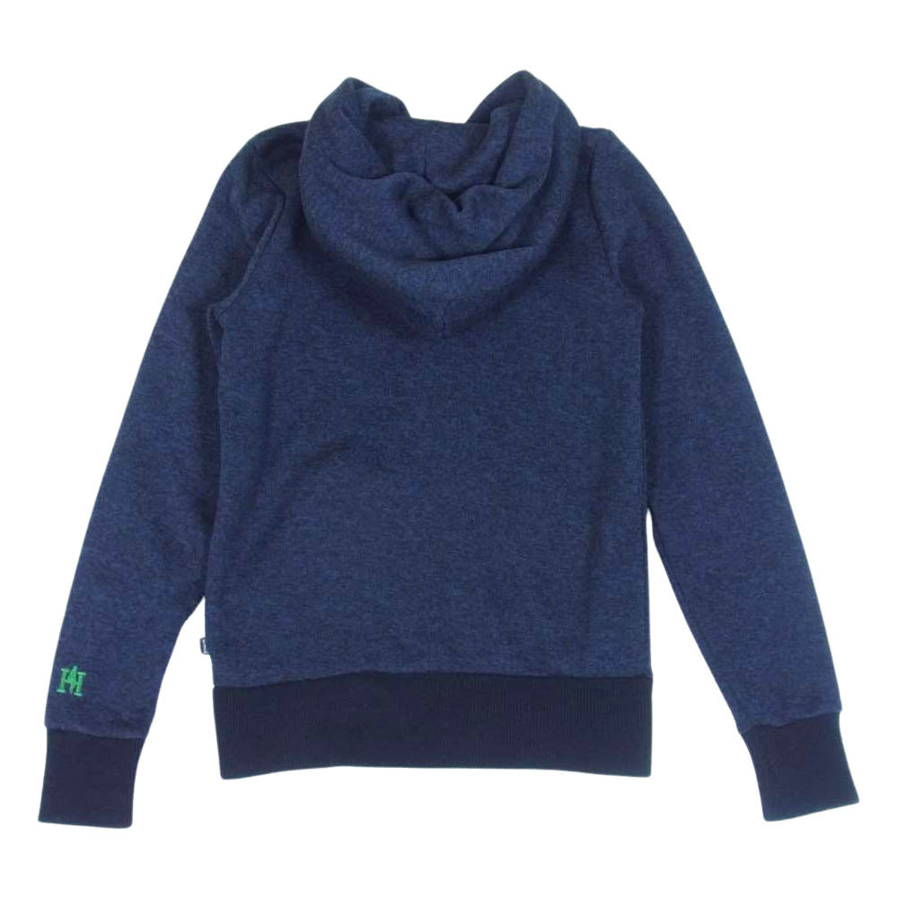 HYSTERIC GLAMOUR ヒステリックグラマー × GRAMICCI グラミチ 0153CF01 フルジップ ニット パーカー ネイビー系 F【中古】