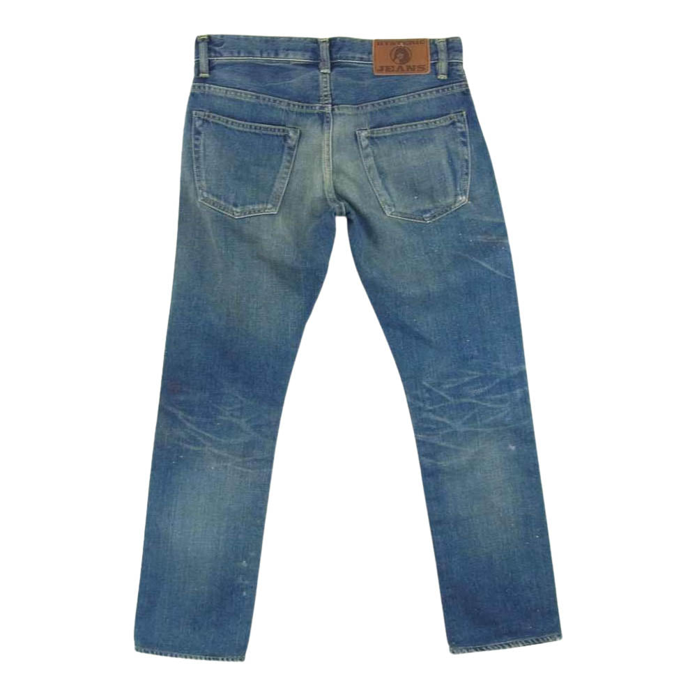 HYSTERIC GLAMOUR ヒステリックグラマー 0131AP03 スタッズ ダメージ加工 ストレート デニムパンツ インディゴブルー系 XS【中古】