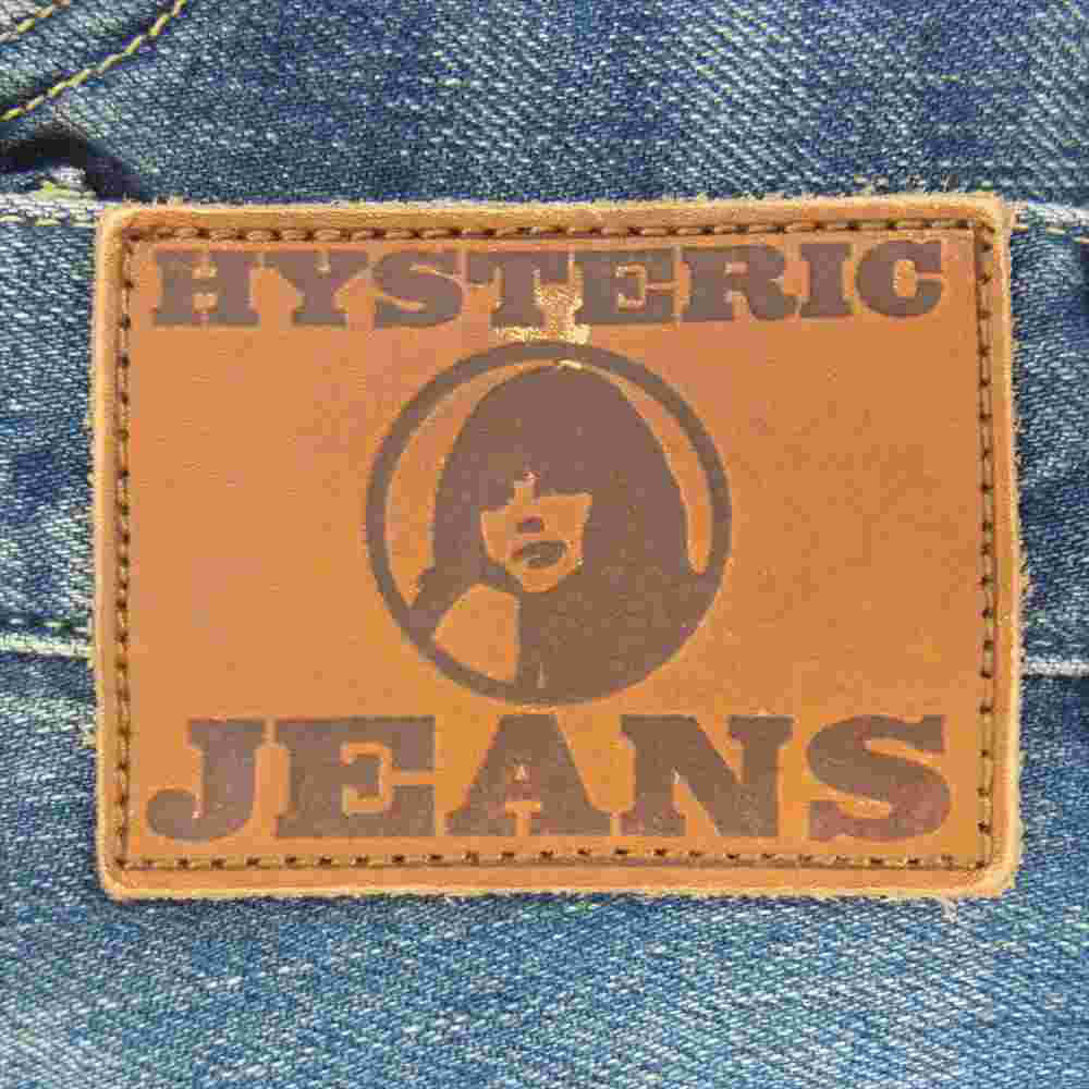 HYSTERIC GLAMOUR ヒステリックグラマー 0131AP03 スタッズ ダメージ加工 ストレート デニムパンツ インディゴブルー系 XS【中古】