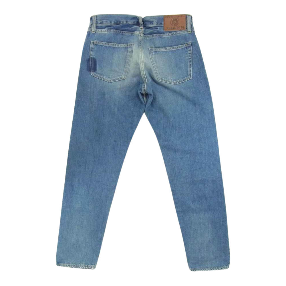 HYSTERIC GLAMOUR ヒステリックグラマー 0163AP11 KPR 加工 クロップドスリム PT パッチワーク デニムパンツ インディゴブルー系 S【中古】