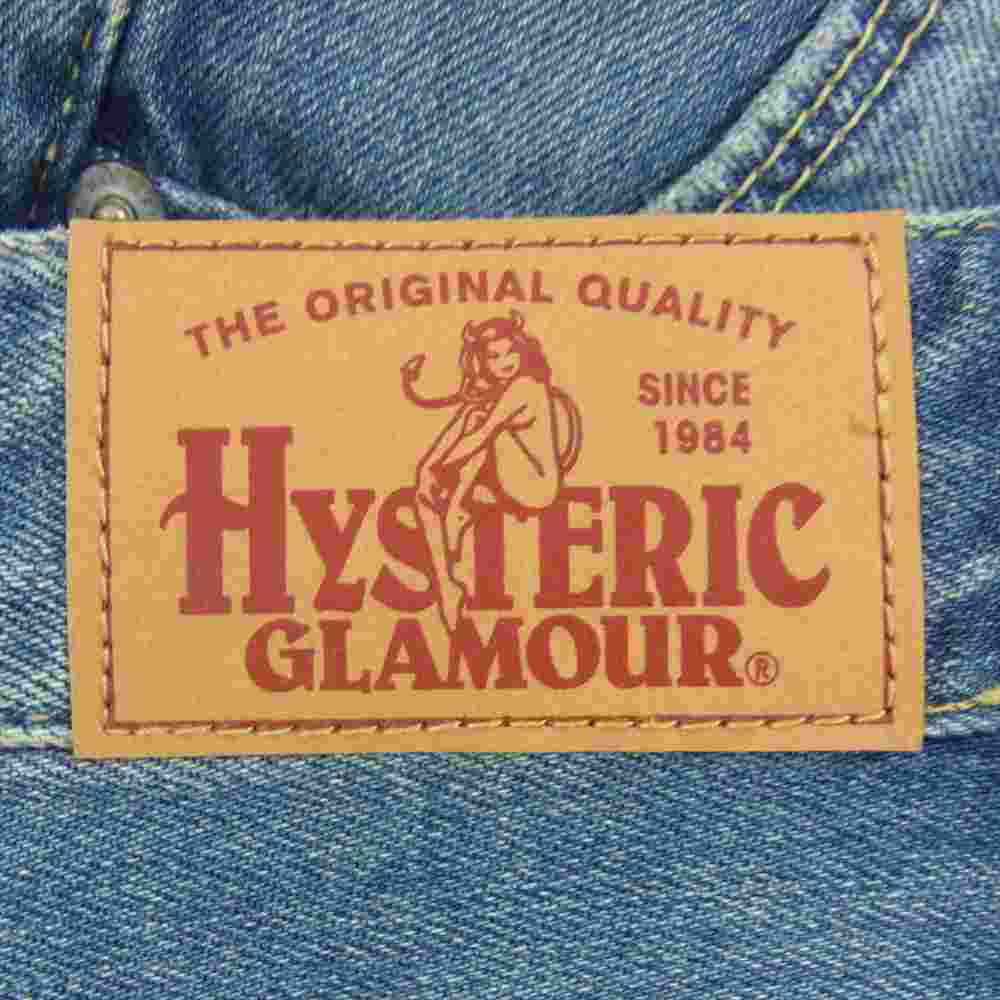 HYSTERIC GLAMOUR ヒステリックグラマー 01172AP09 UNIV 再構築 ダメージ加工 サイドライン デニムパンツ インディゴブルー系 26【中古】