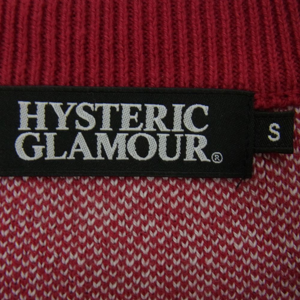 HYSTERIC GLAMOUR ヒステリックグラマー 18AW 02183NS06 GOAST ゴースト クルーネックリブ ニット セーター レッド系 S【中古】