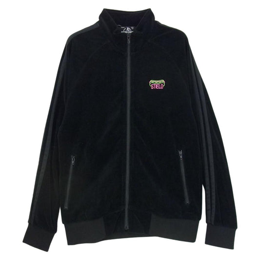 HYSTERIC GLAMOUR ヒステリックグラマー 02196CJ01 野口強 STIELO 刺繍 ベロア トラックジャケット ブラック系 S【中古】