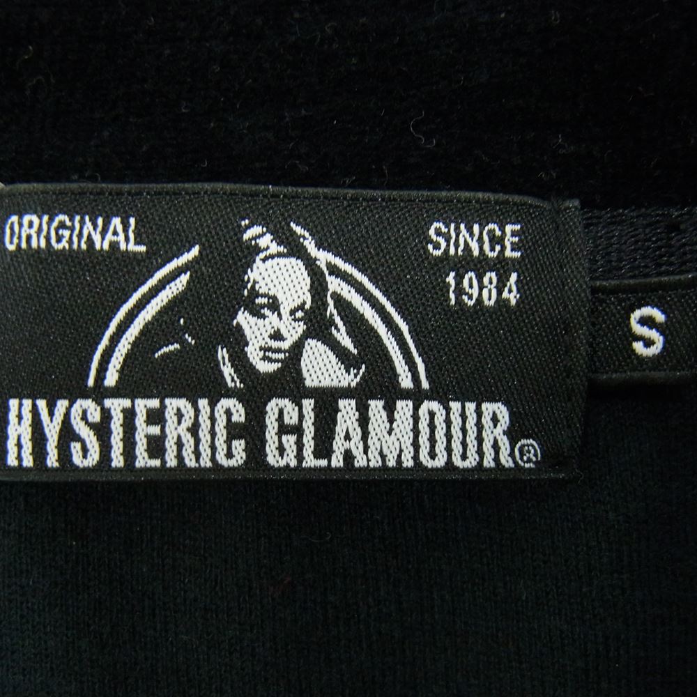 HYSTERIC GLAMOUR ヒステリックグラマー 02196CJ01 野口強 STIELO 刺繍 ベロア トラックジャケット ブラック系 S【中古】