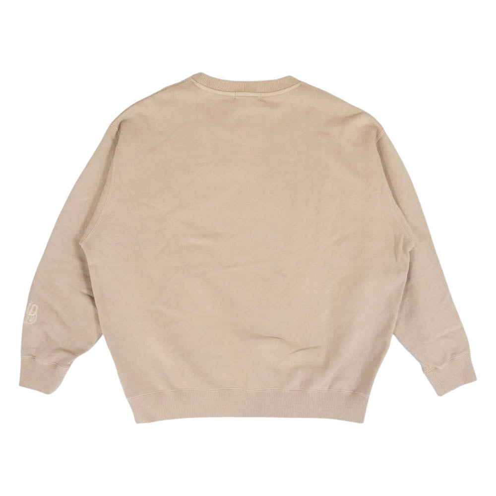 WIND AND SEA ウィンダンシー 20AW WDS-20A-TPS-08 SEA AND SWEATSHIRT ロゴ刺繍 クルーネック スウェット トレーナー ベージュ系 S【中古】