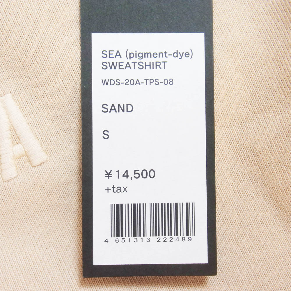WIND AND SEA ウィンダンシー 20AW WDS-20A-TPS-08 SEA AND SWEATSHIRT ロゴ刺繍 クルーネック スウェット トレーナー ベージュ系 S【中古】