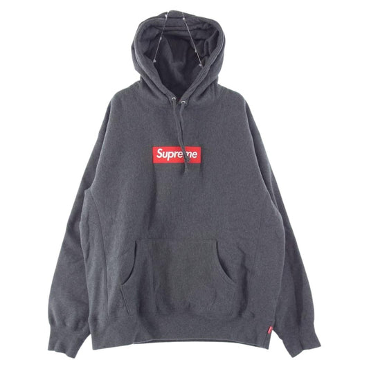 Supreme シュプリーム 21AW Box Logo Hooded Sweatshirt ボックス ロゴ フーデッド スウェット パーカー グレー系 M【中古】