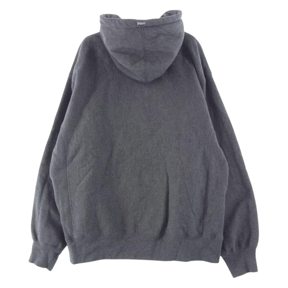 Supreme シュプリーム 21AW Box Logo Hooded Sweatshirt ボックス ロゴ フーデッド スウェット パーカー グレー系 M【中古】