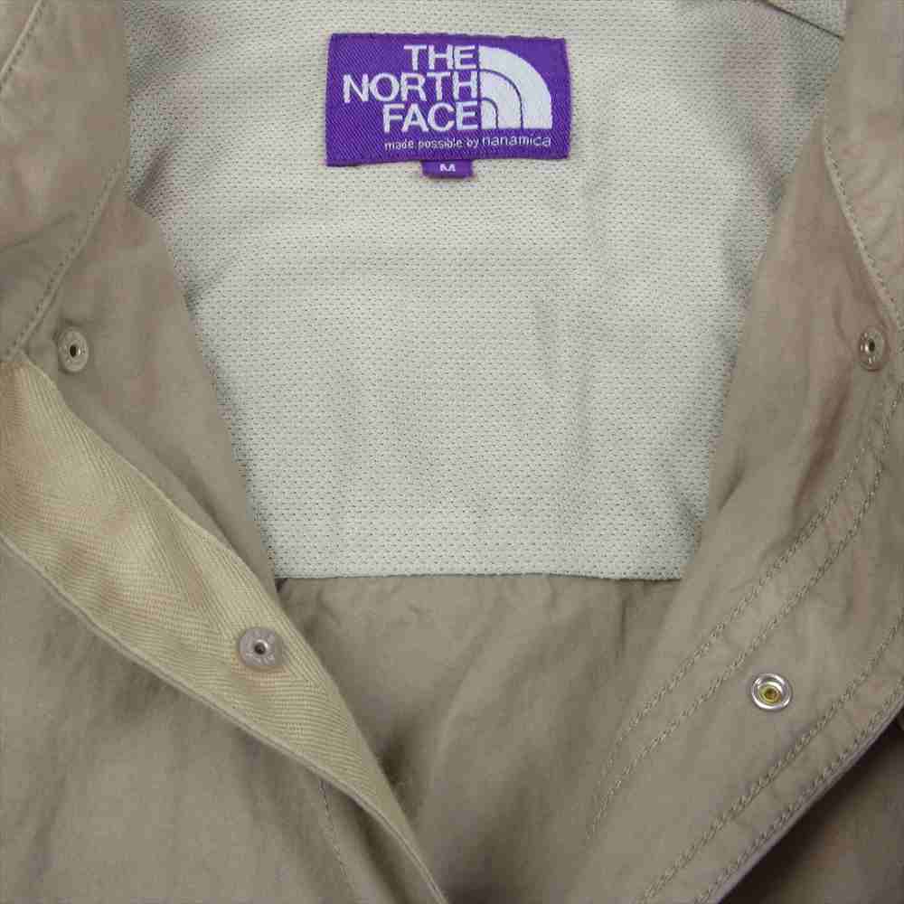 THE NORTH FACE ノースフェイス NT3202N PURPLE LABEL Lightweight Twill B.D. Work Shirt パープル レーベル ライトウェイト ツイル B.D.ワーク 長袖 シャツ ベージュ系 M【中古】