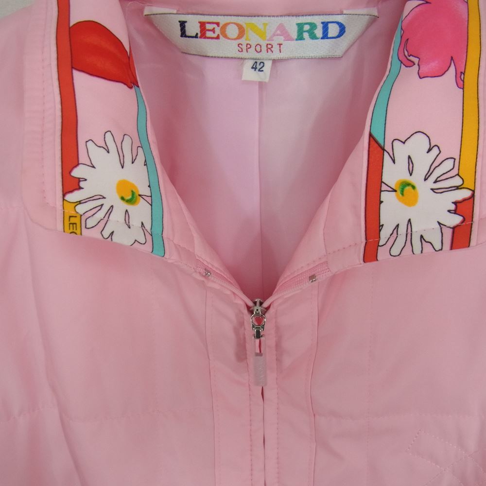 LEONARD レオナール SPORT スポーツ 花柄 フラワープリント ピンク ジャケット  ピンク系 42【中古】