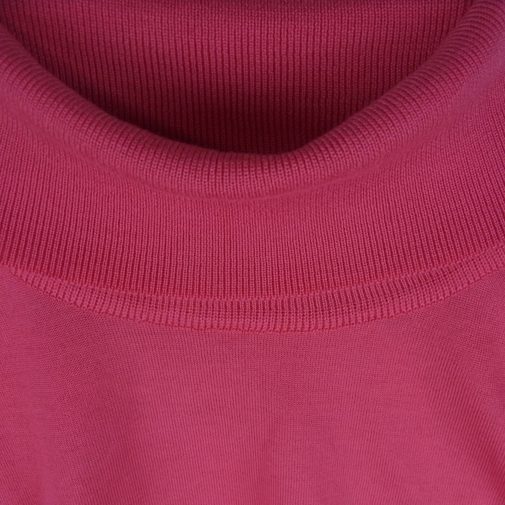 LEONARD レオナール 0587981 SPORT スポーツ ロゴ ハイネック ウール ニット セーター 日本製 ピンク系 M【中古】