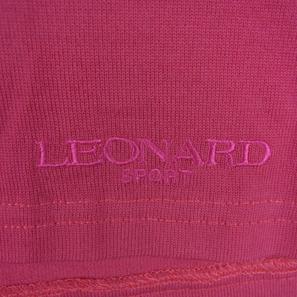 LEONARD レオナール 0587981 SPORT スポーツ ロゴ ハイネック ウール ニット セーター 日本製 ピンク系 M【中古】
