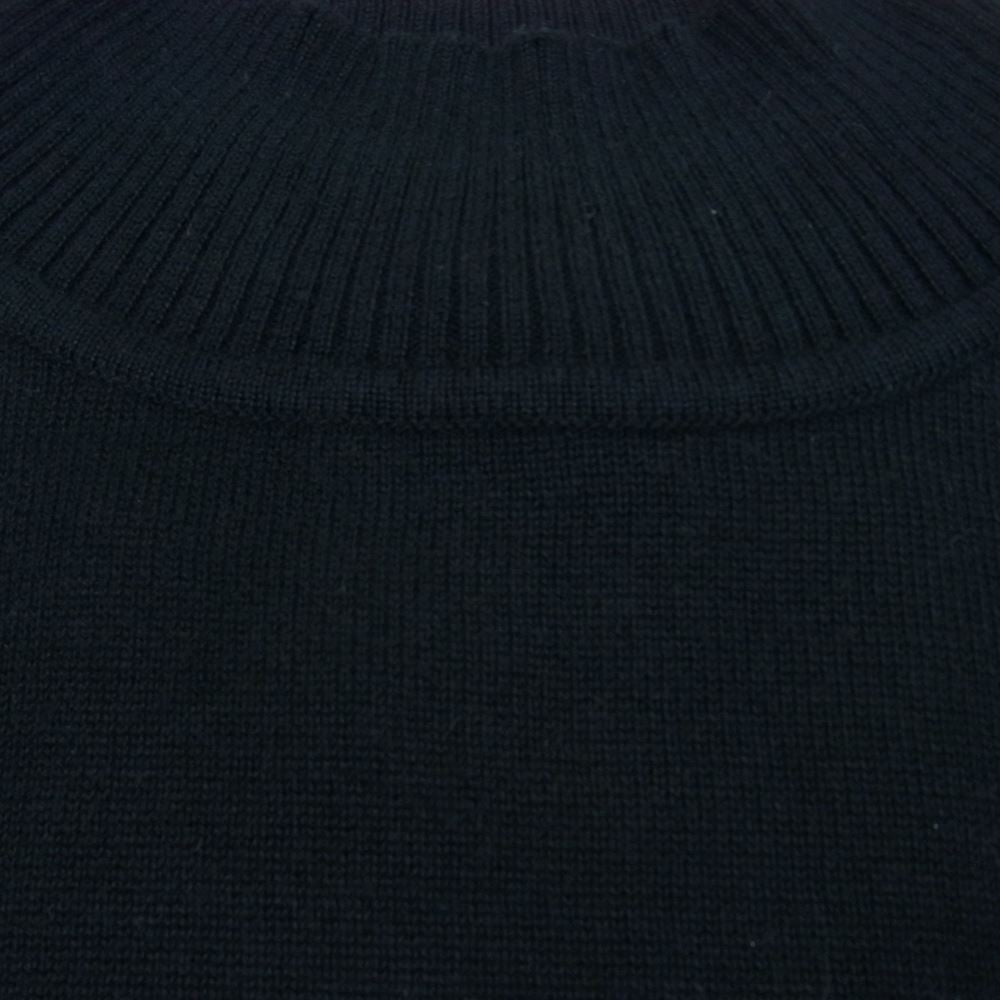 LEONARD レオナール SPORT スポーツ 花柄 フラワー 刺繍 ビジュー カシミヤ混 ニット カットソー ブラック系 40【中古】