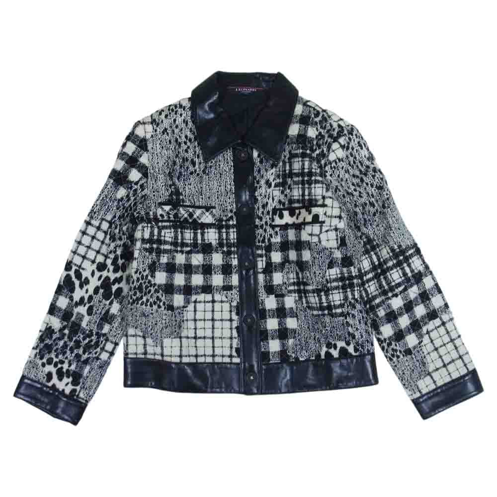LEONARD レオナール FASHION ファッション キルティング モノトーン ジャケット マルチカラー系 ブラック系 ホワイト系 11AR【中古】