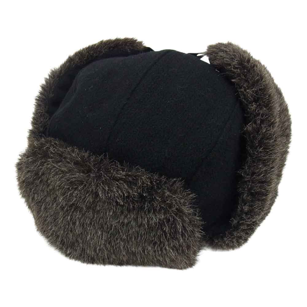 キジマタカユキ 17201-G69 Flight Cap 裏地キルティング パイロット フライトキャップ ブラック系 2【中古】