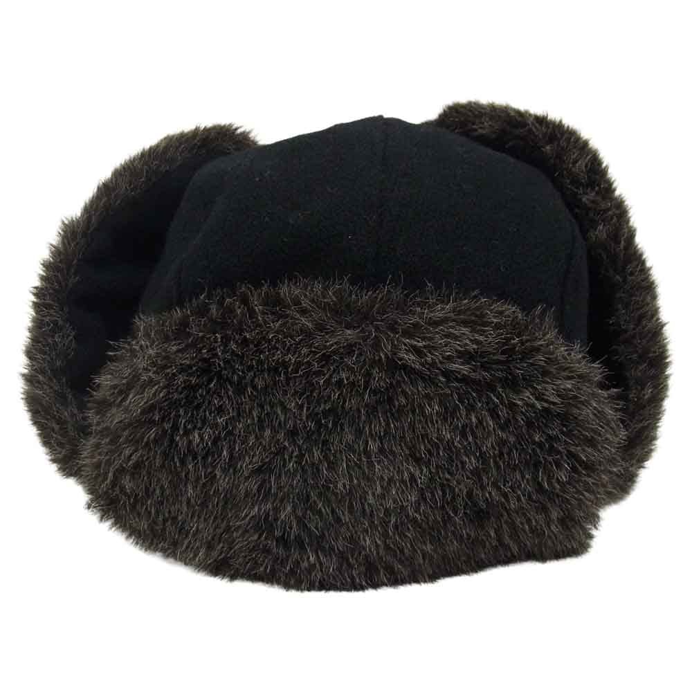 キジマタカユキ 17201-G69 Flight Cap 裏地キルティング パイロット フライトキャップ ブラック系 2【中古】