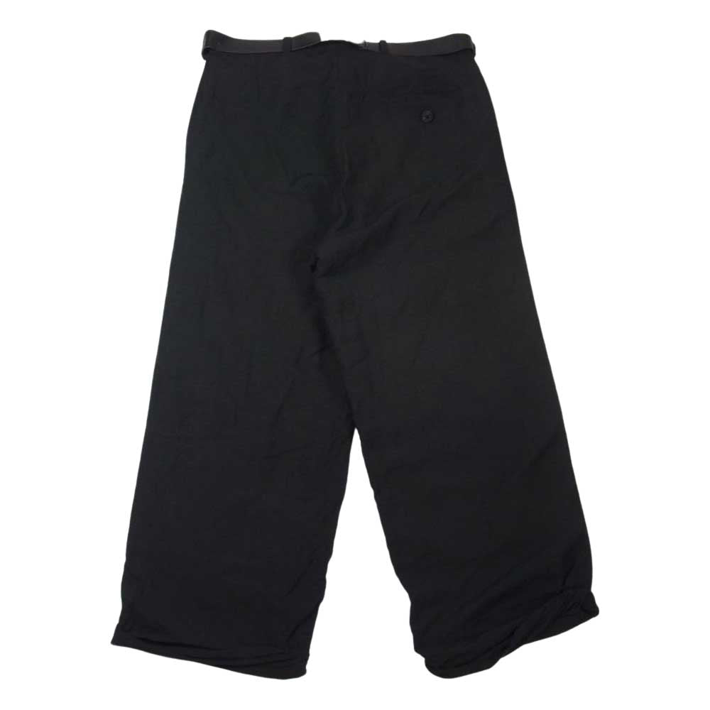 Paul Harnden ポールハーデン Belt trousers ウール リネン ベルテッド パンツ ダークブラウン系 XS【中古】