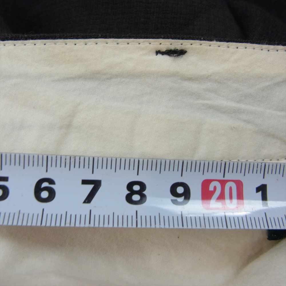 Paul Harnden ポールハーデン Belt trousers ウール リネン ベルテッド パンツ ダークブラウン系 XS【中古】