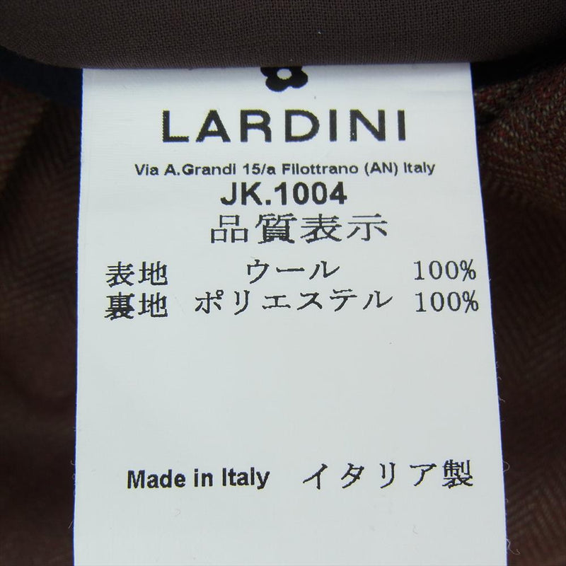 LARDINI ラルディーニ イタリア製 IMC55504 6B ダブルブレスト ウール テーラードジャケット スーツ スラックスパンツ ブラウン系 44【中古】