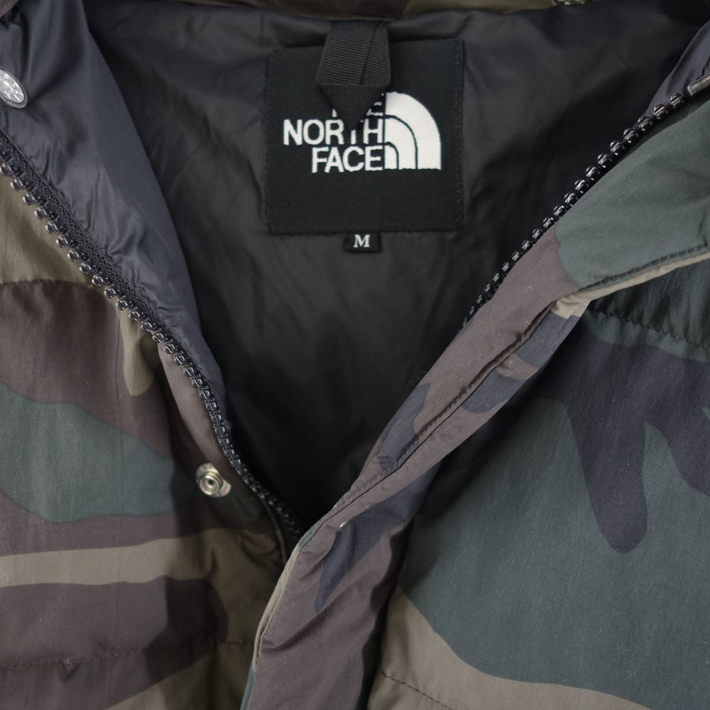THE NORTH FACE ノースフェイス ND91421 NOVELTY CAMP SIERRA SHORT ノベルティ キャンプ シエラ ショート ダウン ジャケット  カーキ系 迷彩 M【中古】