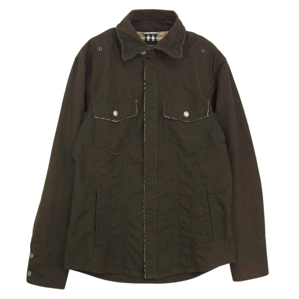 BURBERRY BLACK LABEL バーバリーブラックレーベル BMP26-220-58 国内正規品 ミリタリー ジャケット ブラウン系 ダークブラウン系 M【中古】