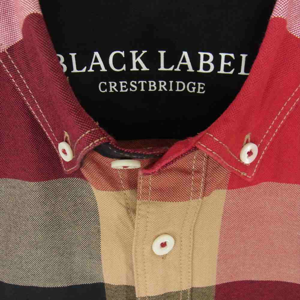 クレストブリッジブラックレーベル 長袖 ボタンダウン チェックシャツ マルチカラー系 レッド系 M【中古】