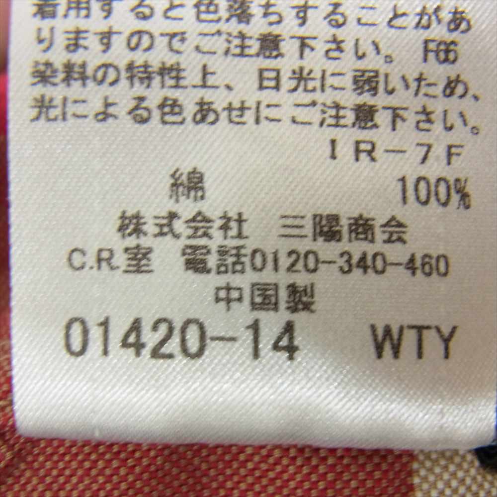 クレストブリッジブラックレーベル 長袖 ボタンダウン チェックシャツ マルチカラー系 レッド系 M【中古】