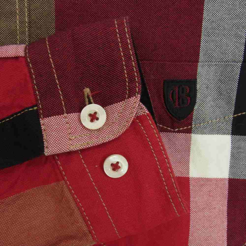 クレストブリッジブラックレーベル 長袖 ボタンダウン チェックシャツ マルチカラー系 レッド系 M【中古】
