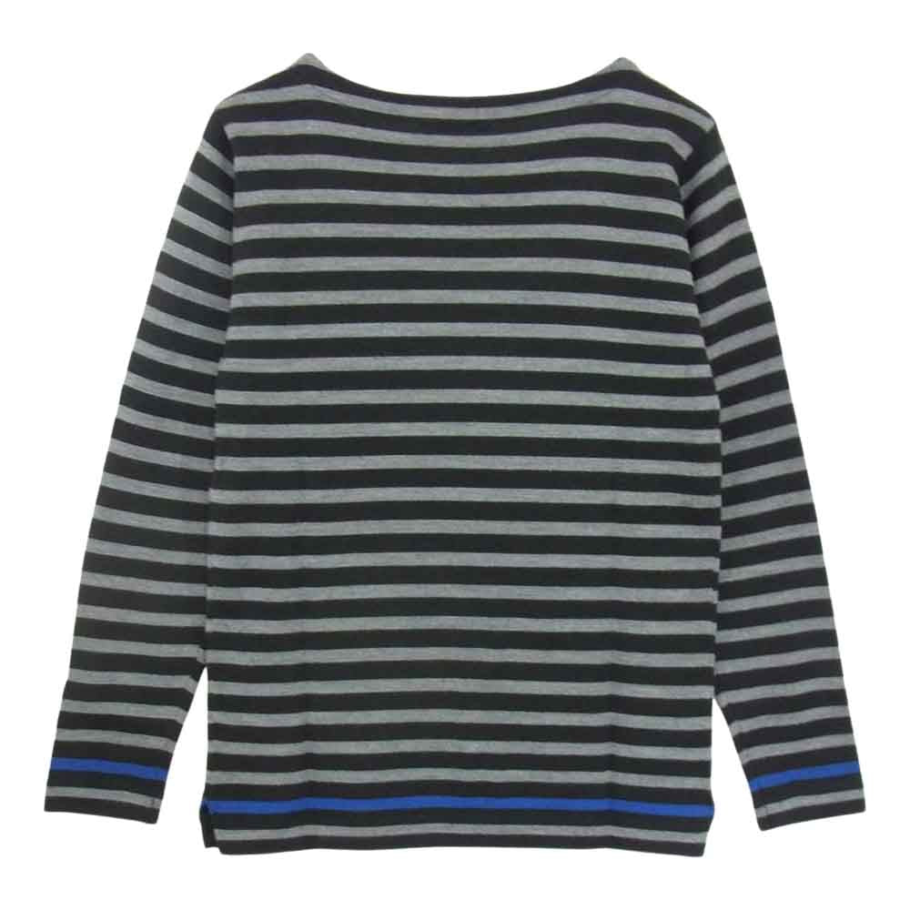 BURBERRY BLACK LABEL バーバリーブラックレーベル D1N08-807-09 国内正規品 ウール ボーダー ニット ブラック ブラック系 グレー系 2【美品】【中古】
