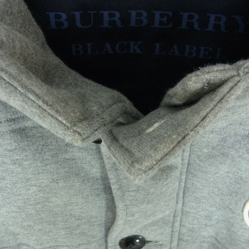 BURBERRY BLACK LABEL バーバリーブラックレーベル D1P10-419-04 国内正規品 中綿 フード付き ベスト グレー系 2【中古】