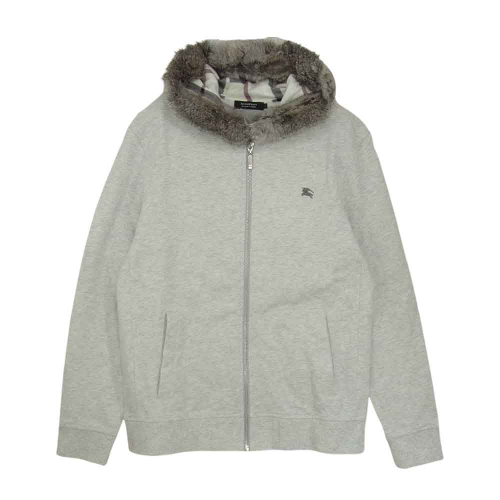 BURBERRY BLACK LABEL バーバリーブラックレーベル BMV72-117-03 国内正規品 ファー付きフード ジップパーカー オフホワイト系 2【中古】