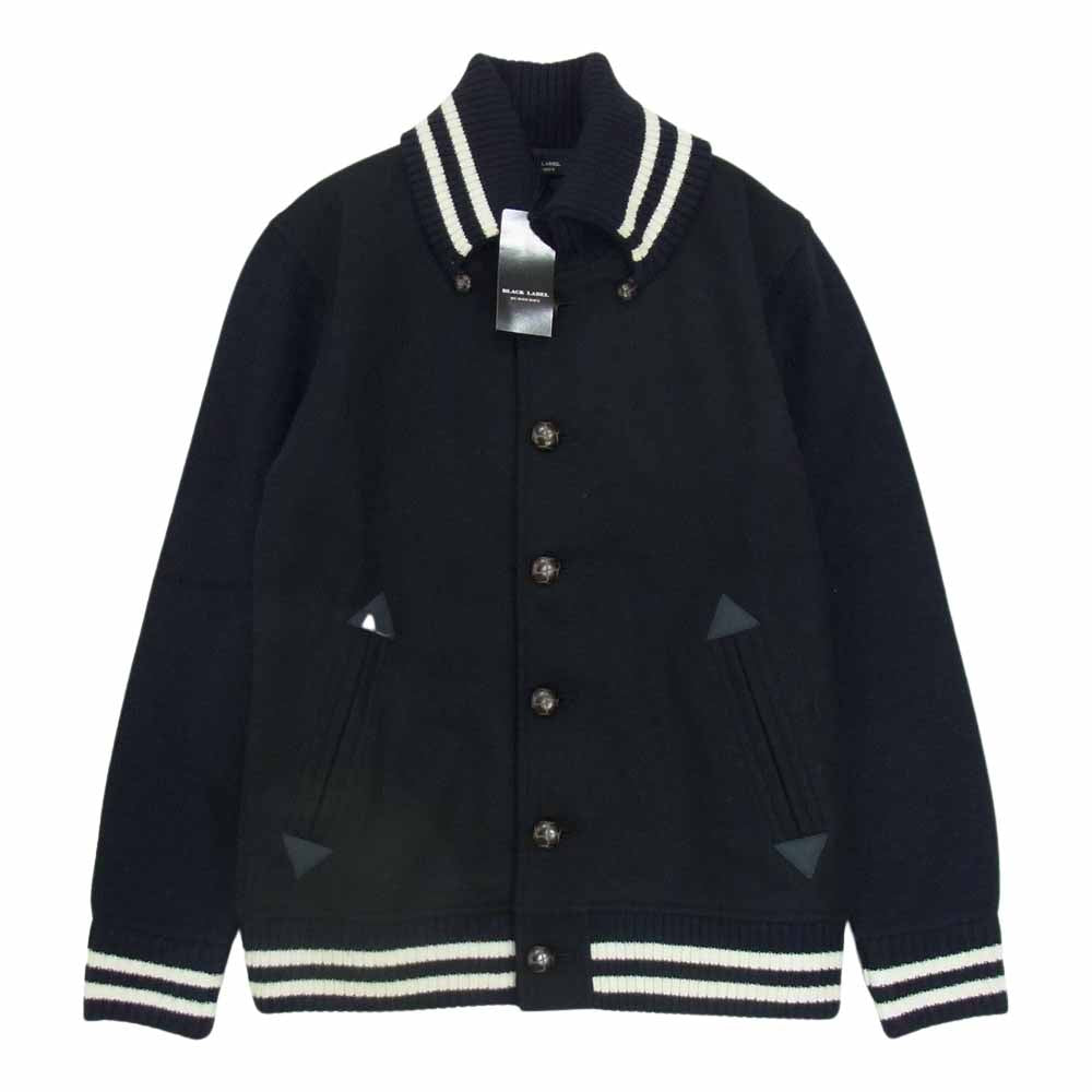 BURBERRY BLACK LABEL バーバリーブラックレーベル D1N06-805-29 国内正規品 ニット切替 ウール スタジャン ネイビー系 2【新古品】【未使用】【中古】