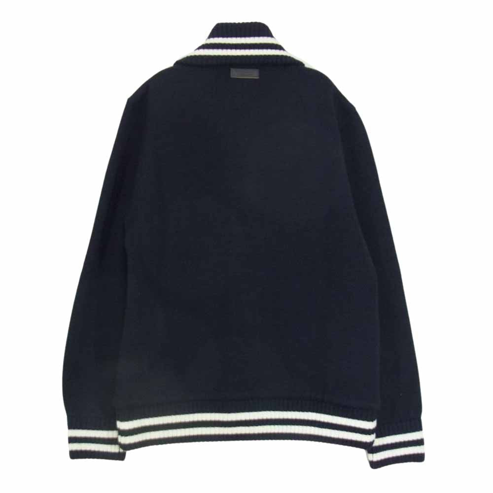 BURBERRY BLACK LABEL バーバリーブラックレーベル D1N06-805-29 国内正規品 ニット切替 ウール スタジャン ネイビー系 2【新古品】【未使用】【中古】