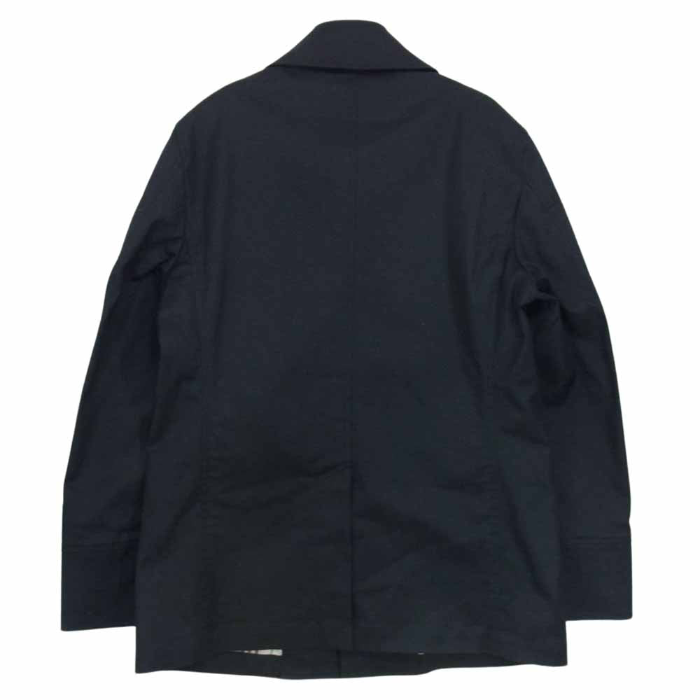 BURBERRY BLACK LABEL バーバリーブラックレーベル BMP53-805-29 国内正規品 銀釦 コットン チンストラップ コート ネイビー系 M【中古】
