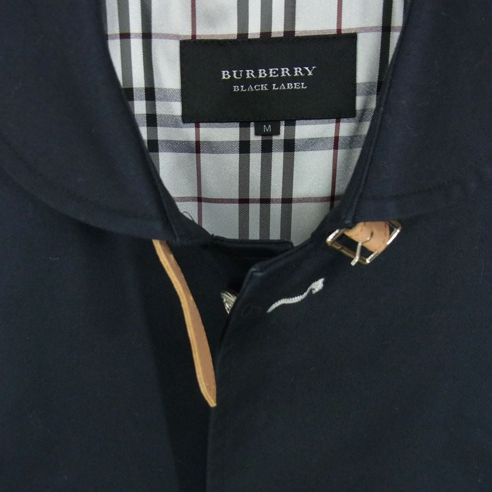 BURBERRY BLACK LABEL バーバリーブラックレーベル BMP53-805-29 国内正規品 銀釦 コットン チンストラップ コート ネイビー系 M【中古】