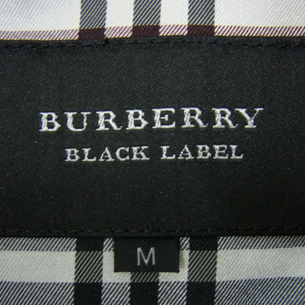 BURBERRY BLACK LABEL バーバリーブラックレーベル BMP53-805-29 国内正規品 銀釦 コットン チンストラップ コート ネイビー系 M【中古】