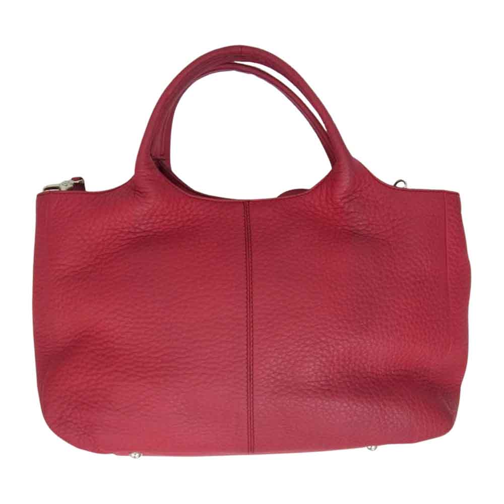 TOD’S トッズ レザー トートバッグ ハンドバッグ ショルダーバッグ レッド系【中古】