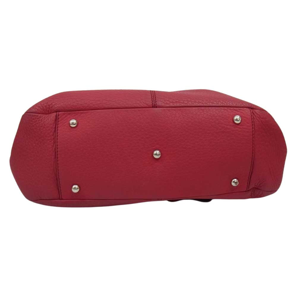 TOD’S トッズ レザー トートバッグ ハンドバッグ ショルダーバッグ レッド系【中古】