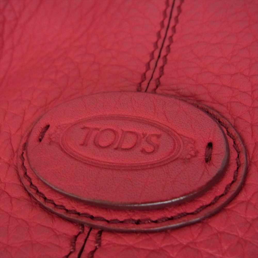 TOD’S トッズ レザー トートバッグ ハンドバッグ ショルダーバッグ レッド系【中古】