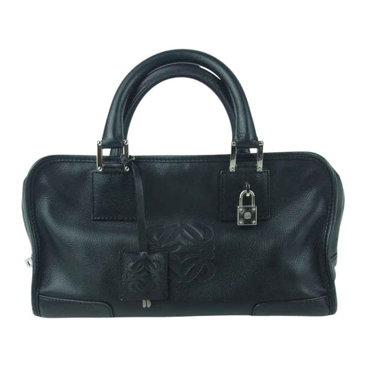 CELINE セリーヌ アマゾナ 28 レザー ハンド バッグ ブラック系【中古】