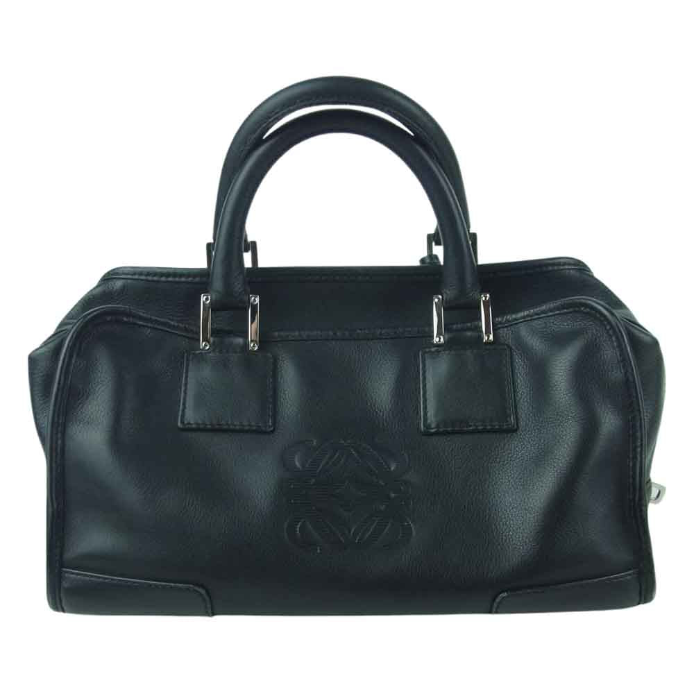 CELINE セリーヌ アマゾナ 28 レザー ハンド バッグ ブラック系【中古】